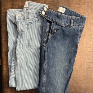 Two pairs Abercrombie kids girls jeans
